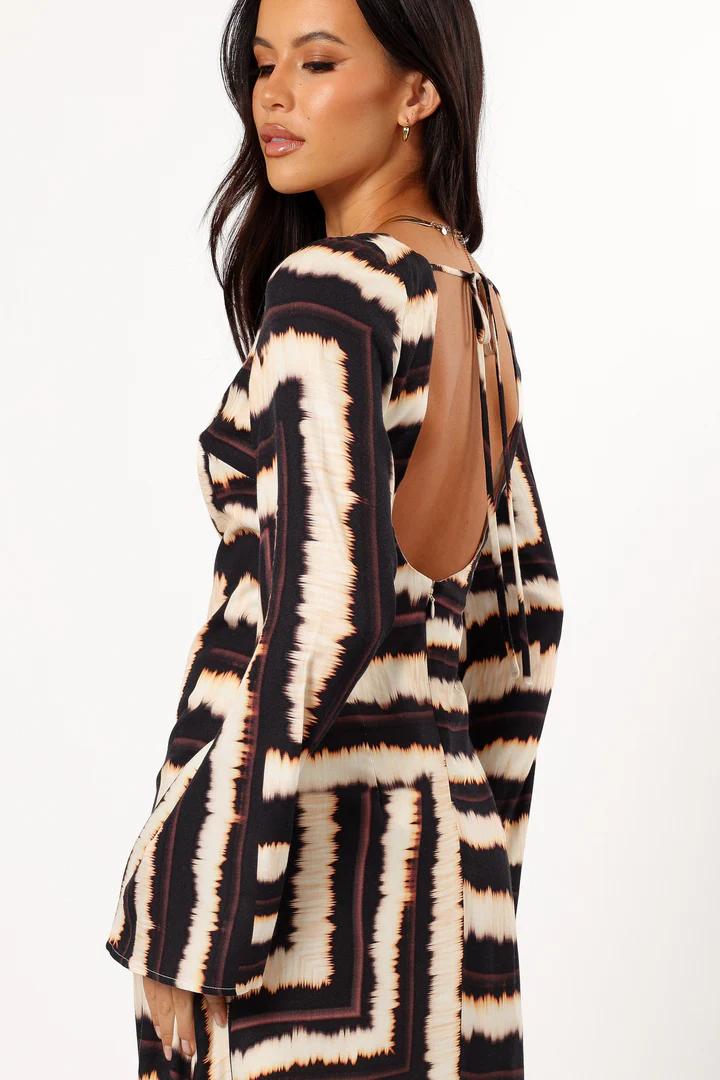 Robe maxi Noria imprimée en écaille de tortue