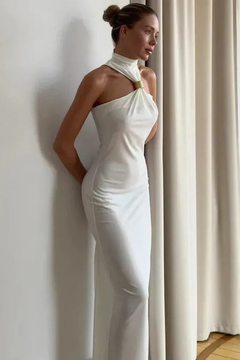 knee length dresses for ladies Sexy Long Strapless Off-White Formal Dress CDS542W Off White / 2 main image 1