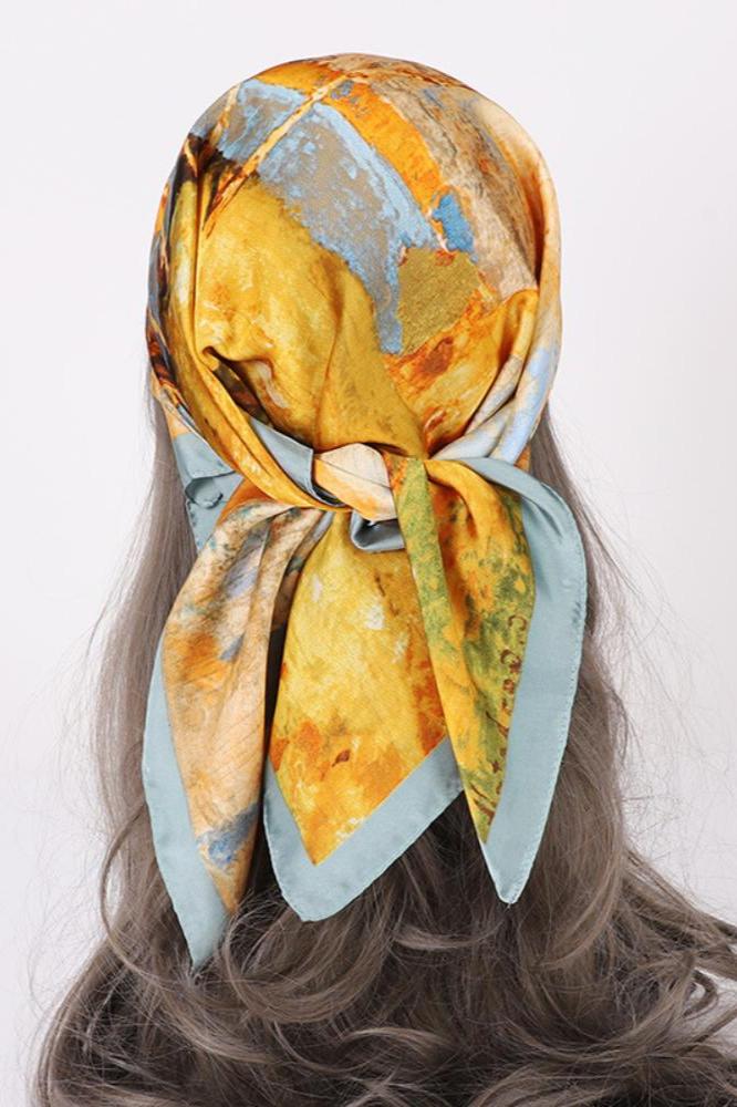 Foulard con stampa paesaggio Sharon
