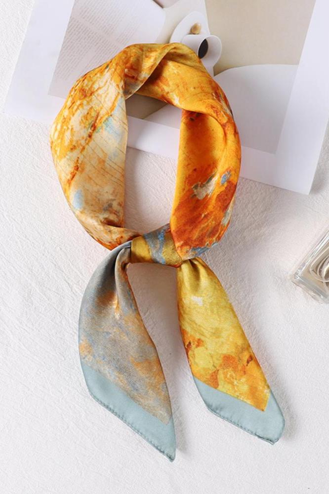Foulard con stampa paesaggio Sharon