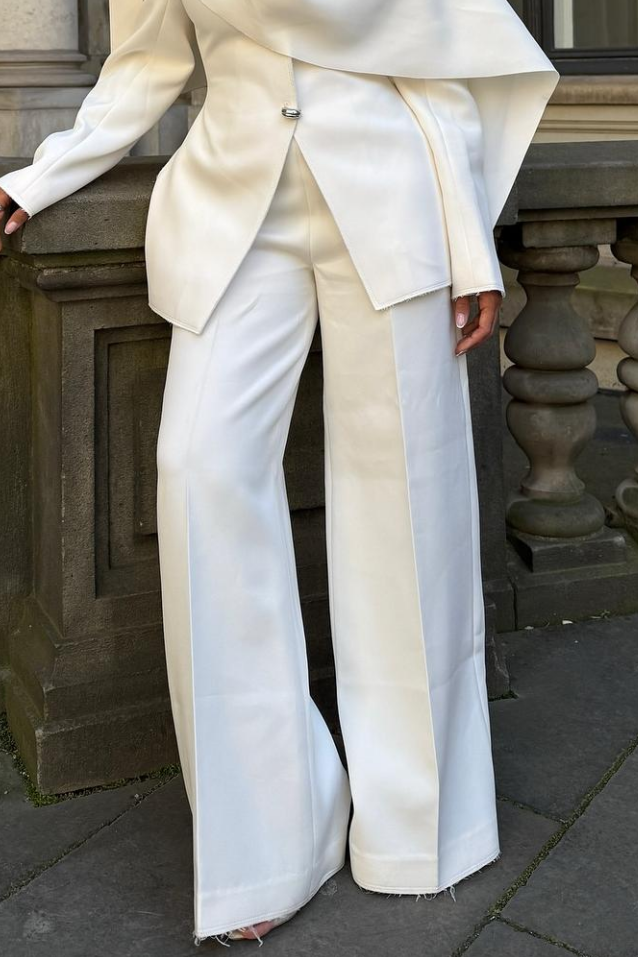 Cape Blazer Wide Leg Pants Set