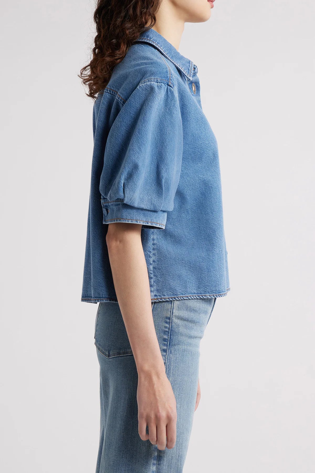 The Billow Sleeve Denim Shirt