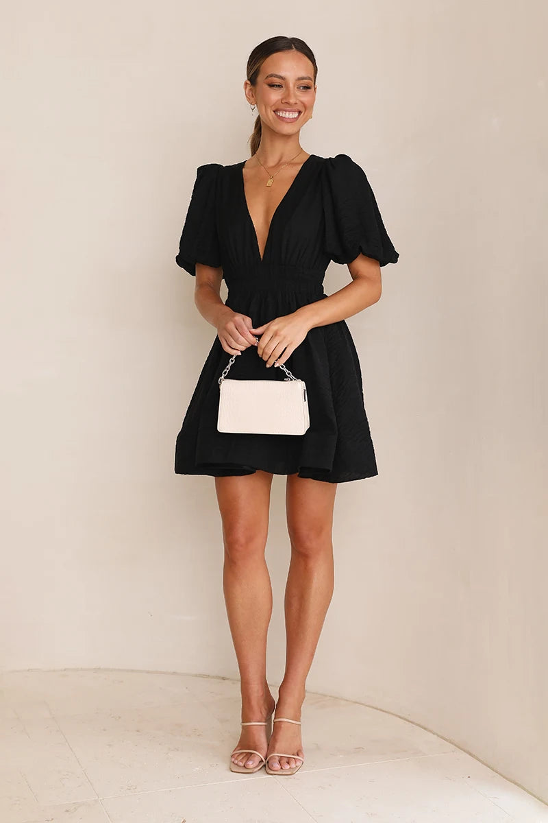 Robe courte Erin - Noir