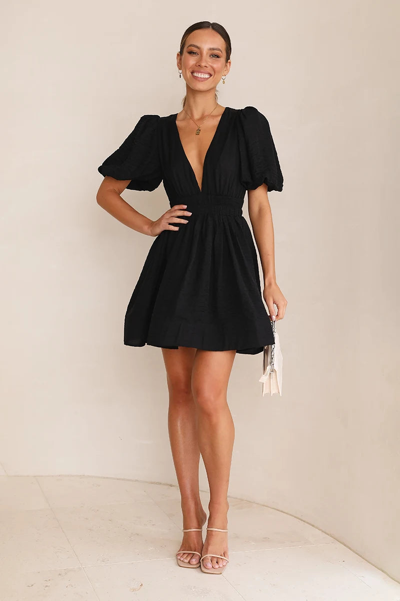 Vestido curto Erin - Preto