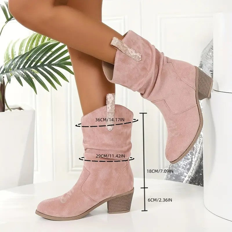 Vintage Western Cowboy Stiefeletten mit Quasten