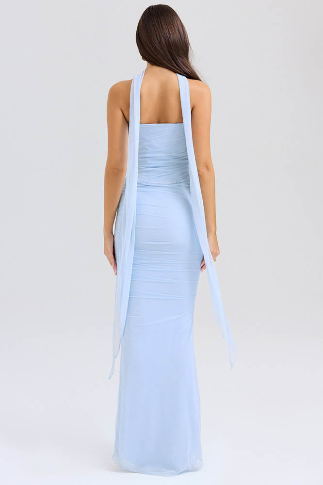 Flowy Tie Strapless Slimming Skirt Set