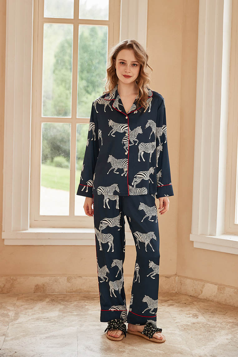 Pyjama-Set mit Zebra-Print