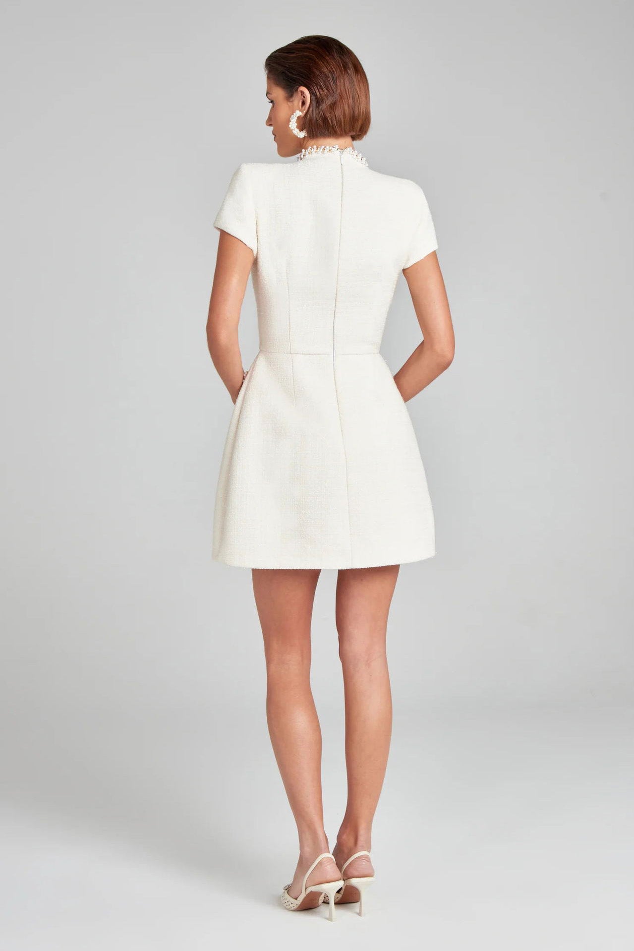 Pearl Trim Pocket Mini Dress