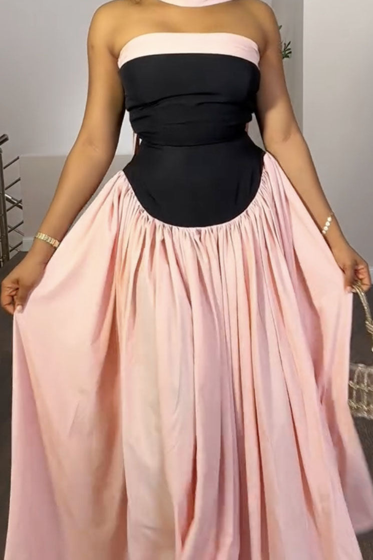 Spaass Hummer-Print fléissend Maxi-Kleed