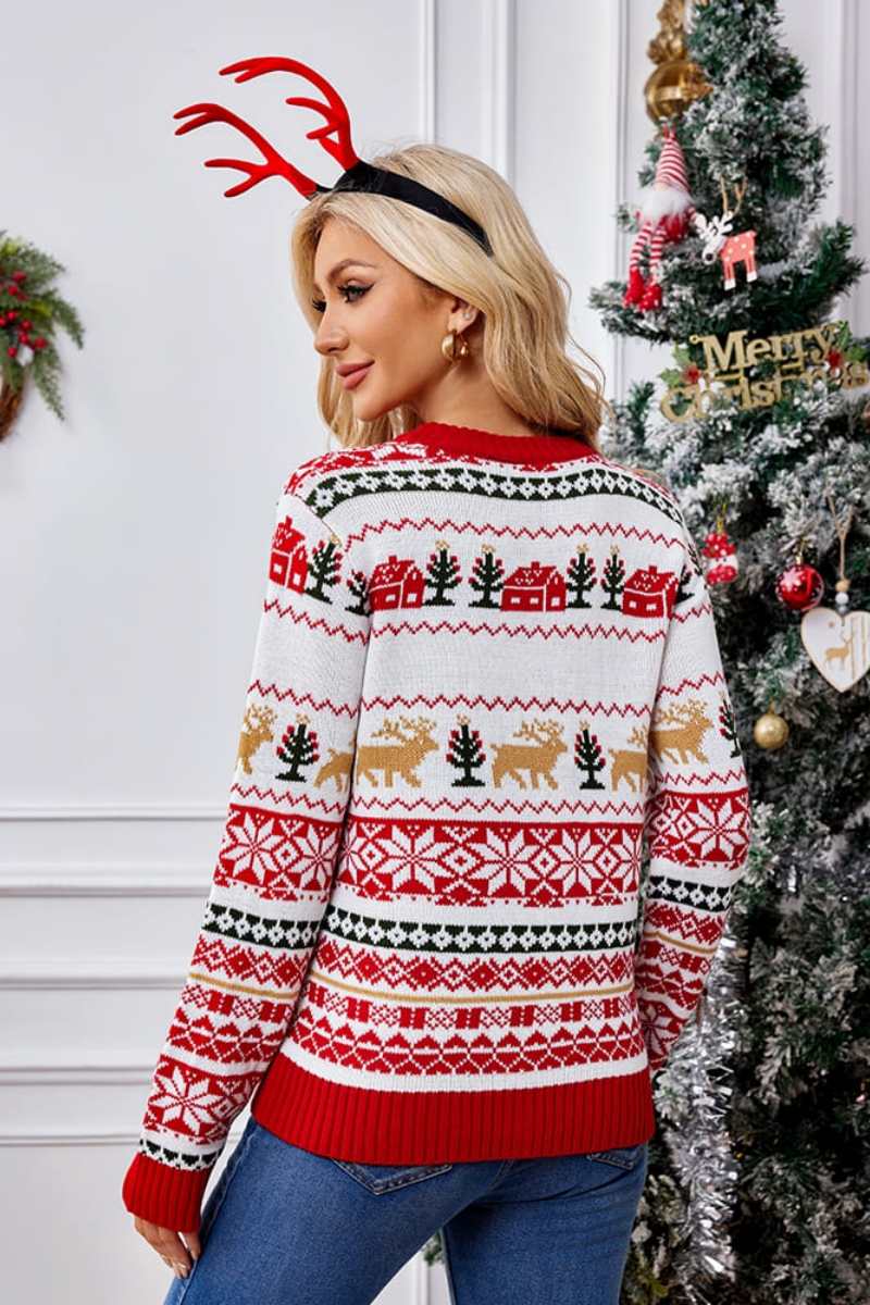 Christmas Crewneck brodert strikket genser