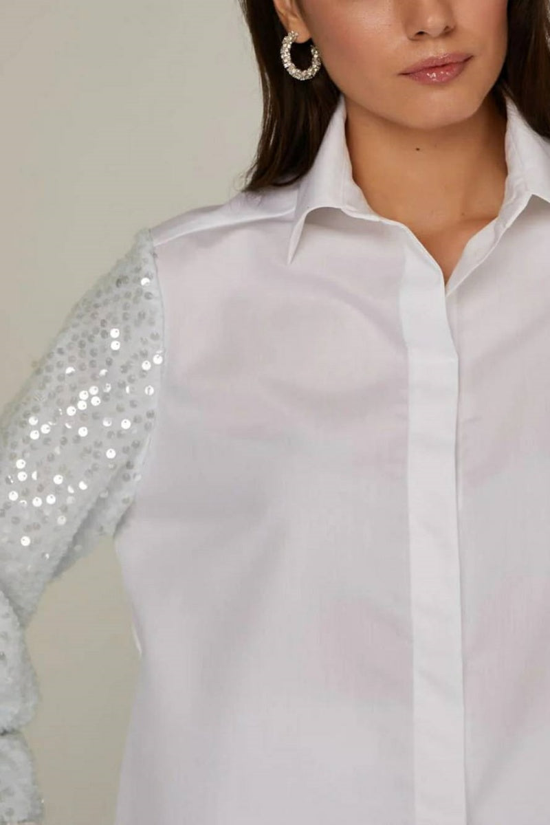 Sequin Ärmelen Koteng Shirt & Rock