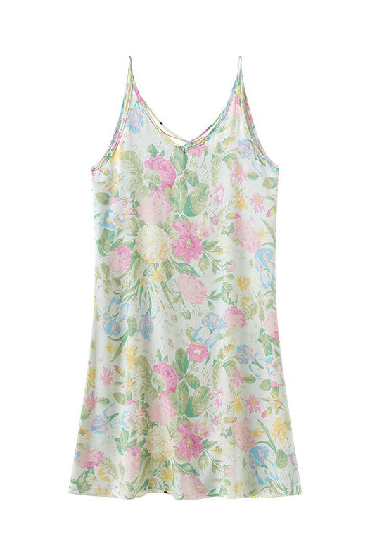 Printed Cross-Back Cami Dress