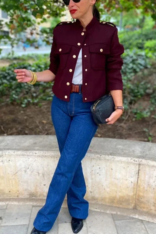 Robe longue évasée à bordures en dentelle brodée Joa