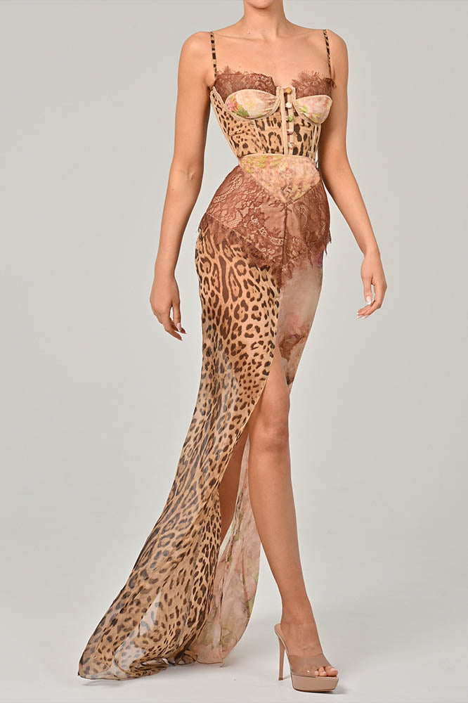 Costume da bagno due pezzi arricciato stampato Martha