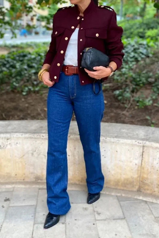 Robe longue évasée à bordures en dentelle brodée Joa