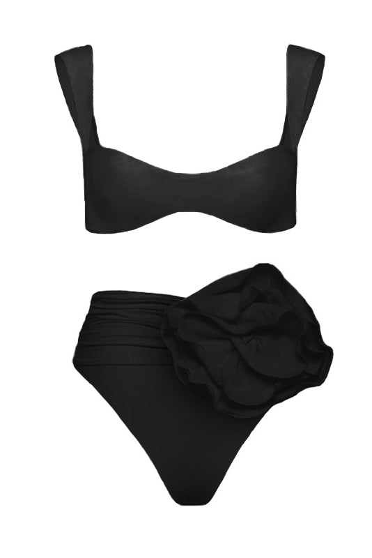 Ozdobny marszczony zestaw bikini