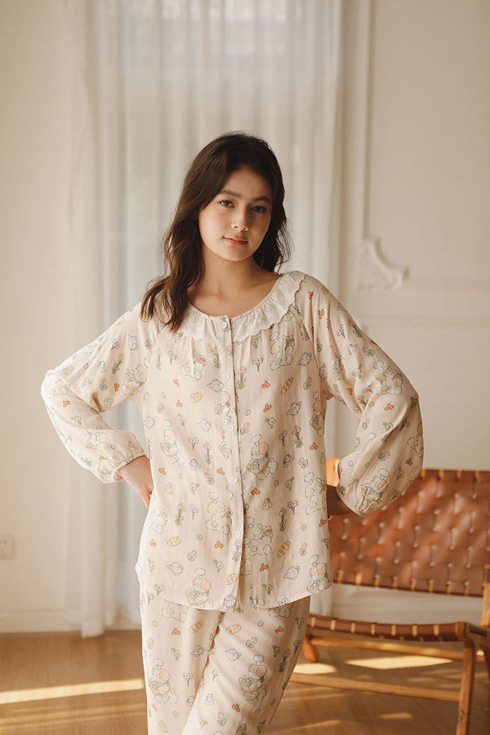 Bamboo Cotton Printed Sleepwear Set