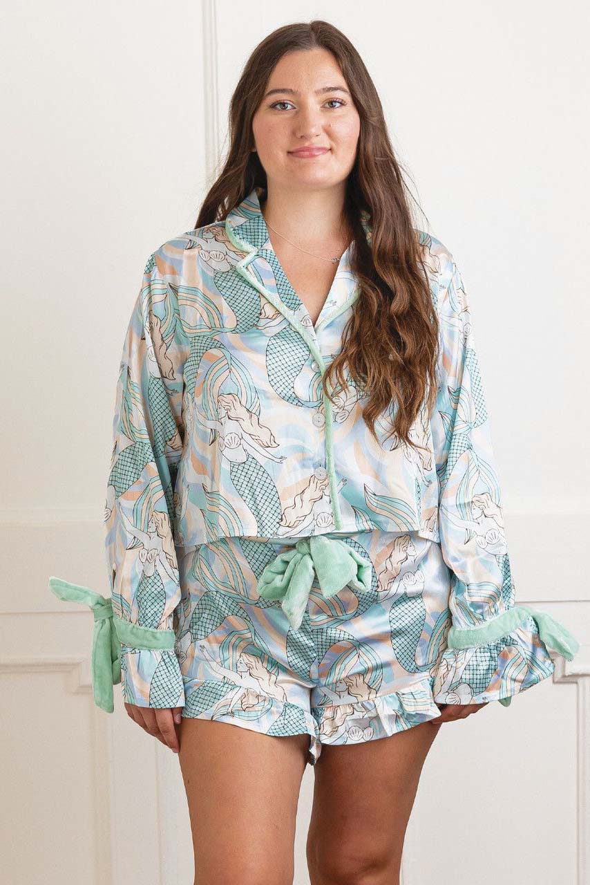 Conjunto de Pijamas de Rainha do Mahjong de Luxo