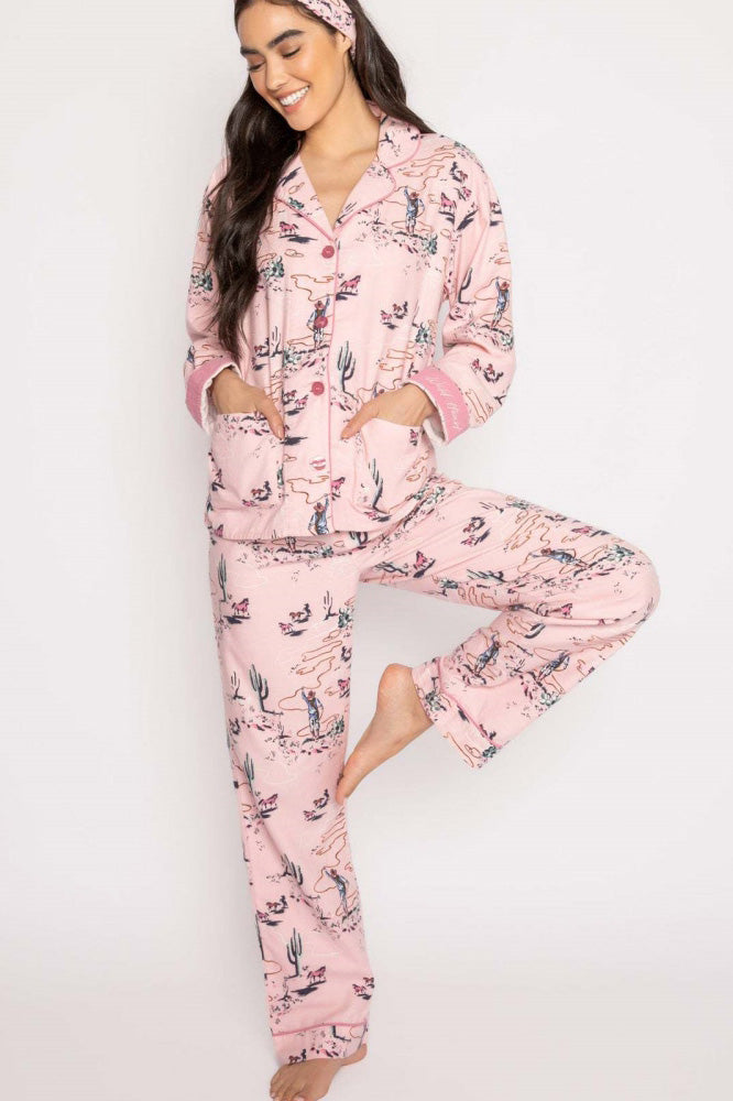 Western Desert Print Pajama Set