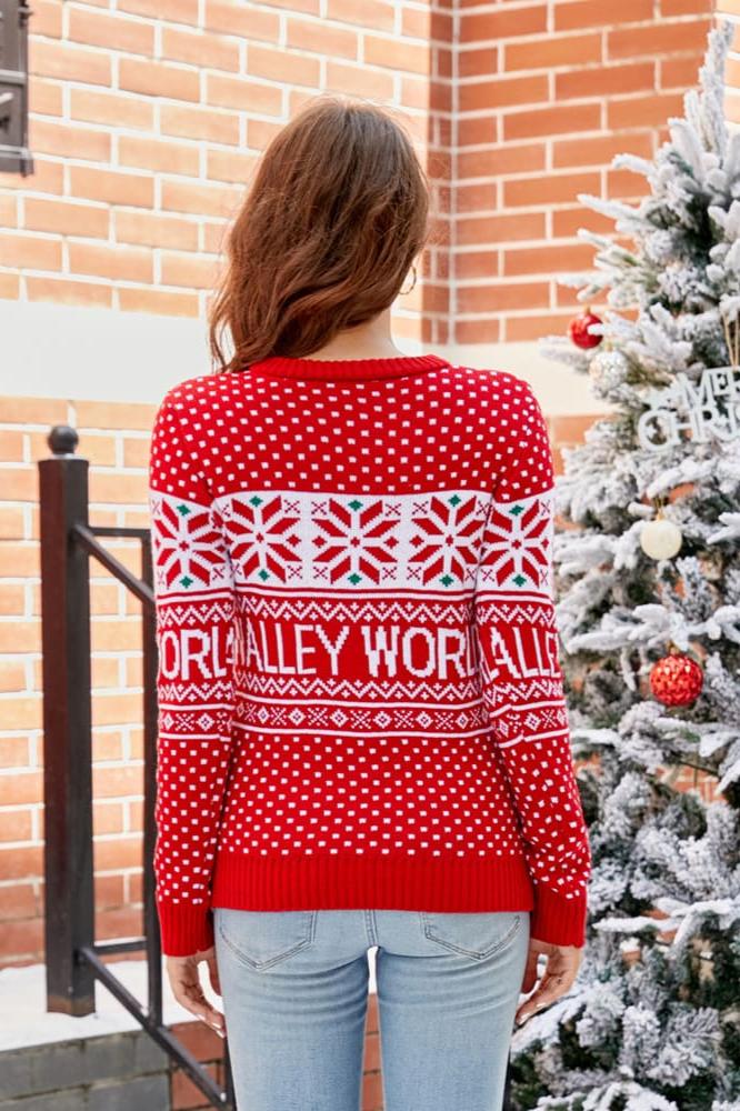 Cartoon Embroidered Knitted Sweater