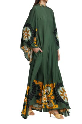 Magnifico Printed Maxi Dress-Green