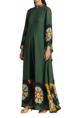 Magnifico Printed Maxi Dress-Green