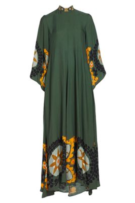 Magnifico Printed Maxi Dress-Green