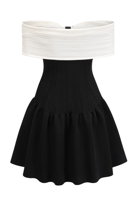 Chanel Style One Shoulder Short Dress