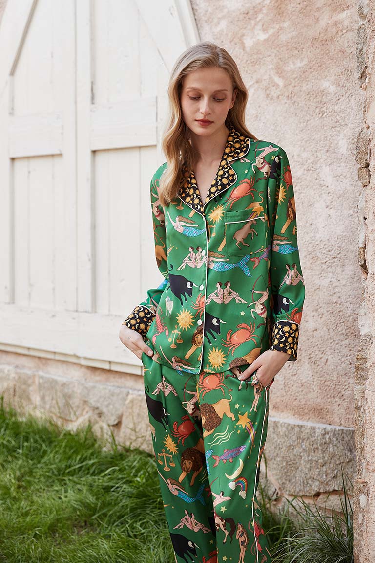 Pyjamaset met flamingoprint