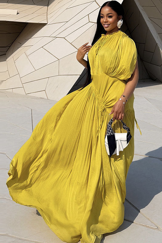 Vestito lungo fluente con stampa divertente di aragosta