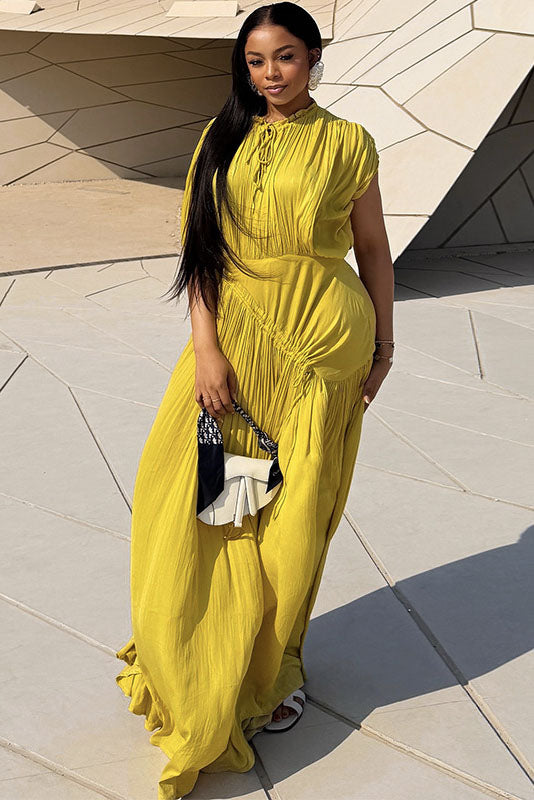 Vestito lungo fluente con stampa divertente di aragosta