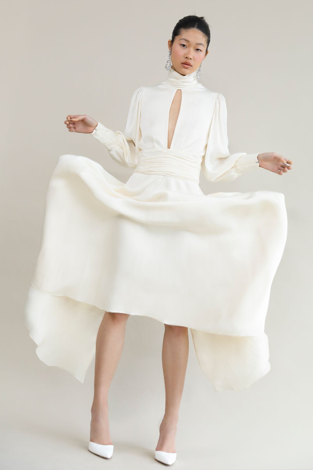 Galaxy White Evening Gown