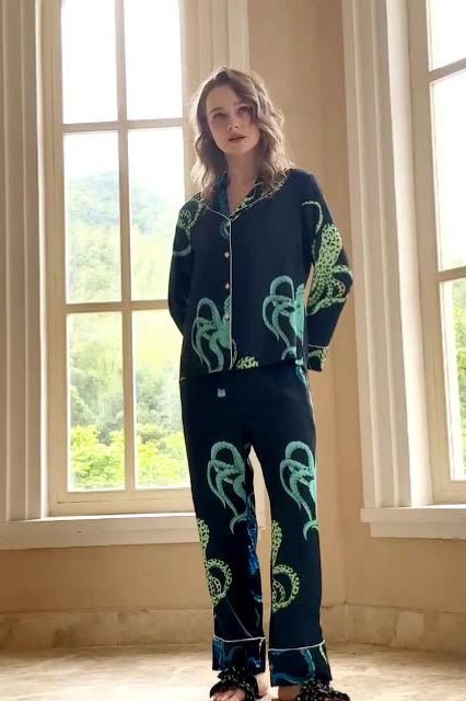 Octopus Print Pajama Set