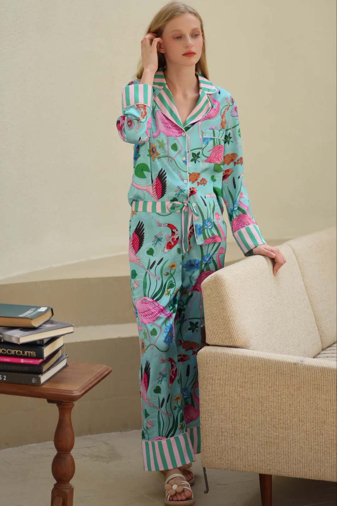 Flamingo Print Pyjama Set