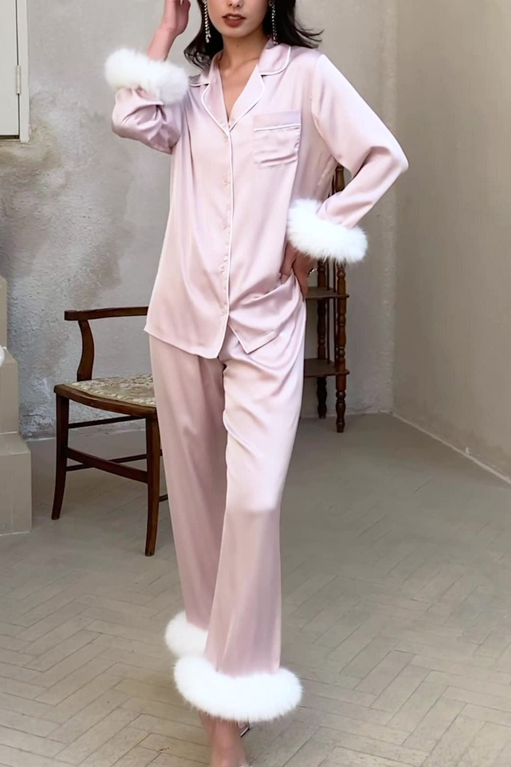 Danica Pajama Set-Baby Pink