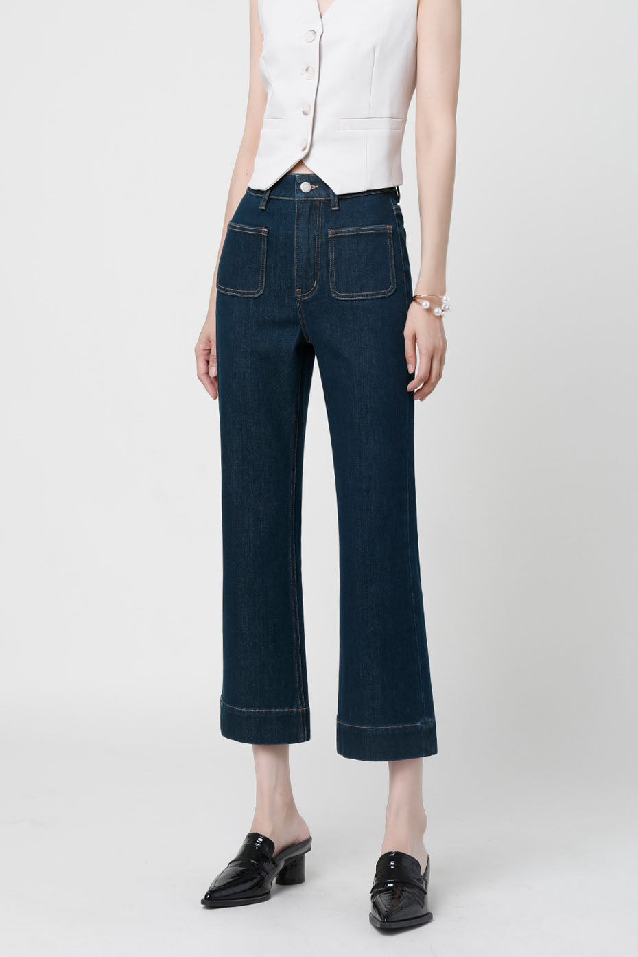 Franséisch Fritten Wide-Been Slim Jeans