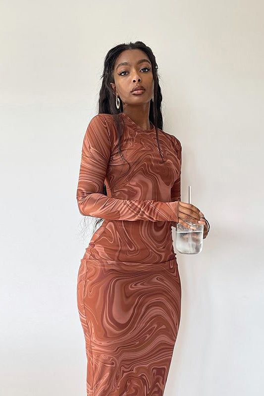 Rochie maxi transparentă cu drapaj regina gotică