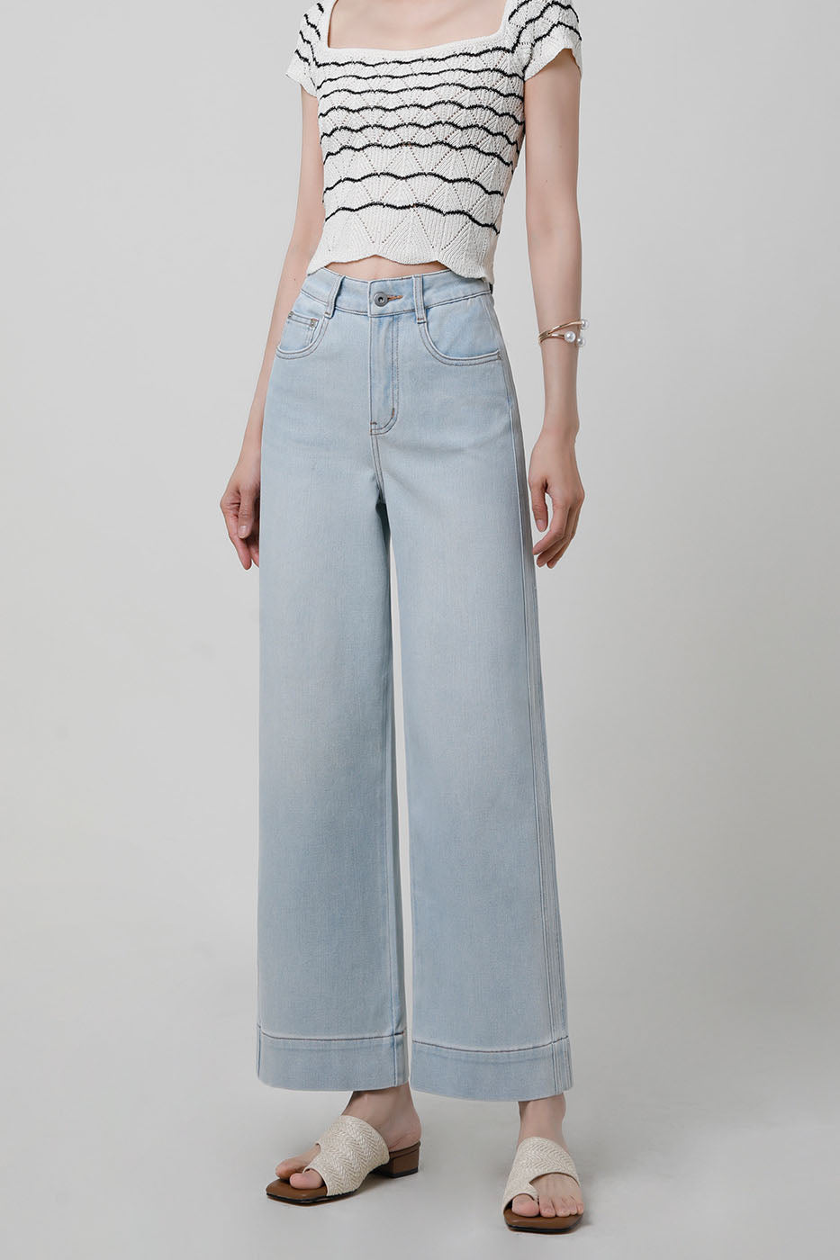 Jeans Slim de pierna ancha French Fry