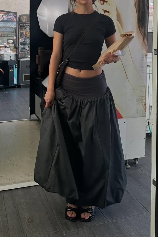 Allen Dark Grey Fluffy Midi Dresses