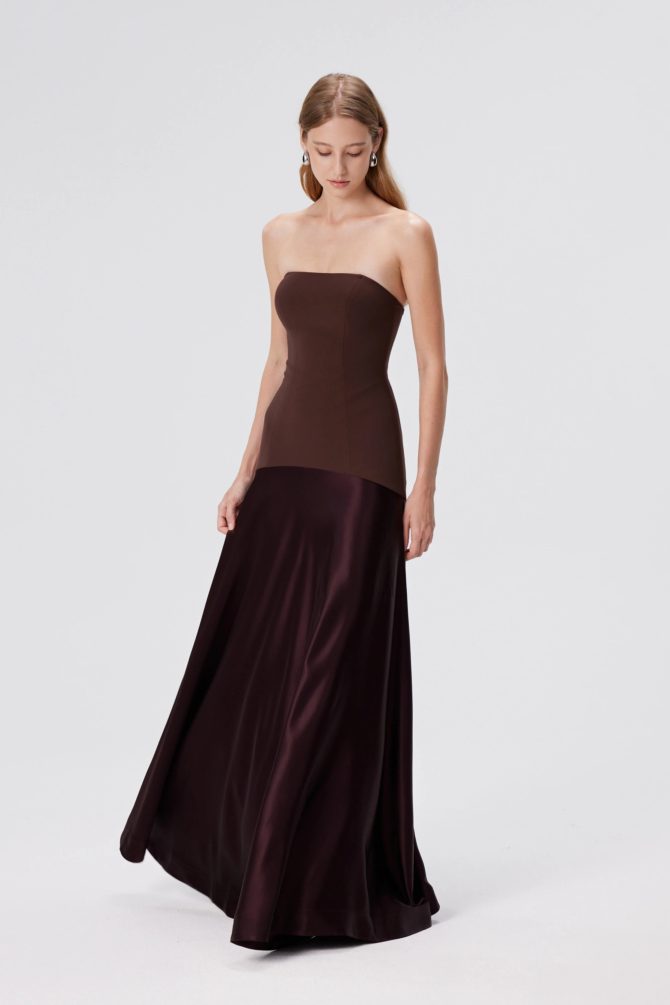 Nova Strapless Gown - Espresso