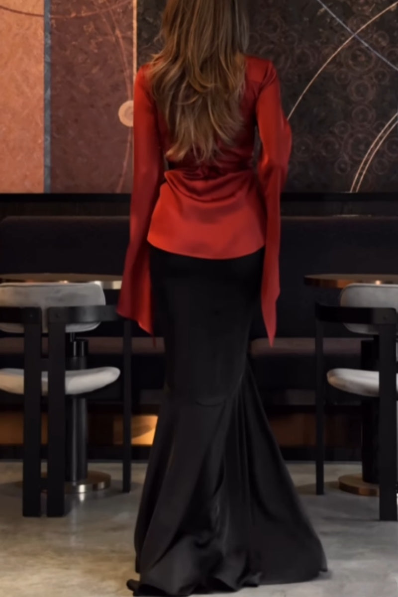 Elegant Fishtail Skirt Set