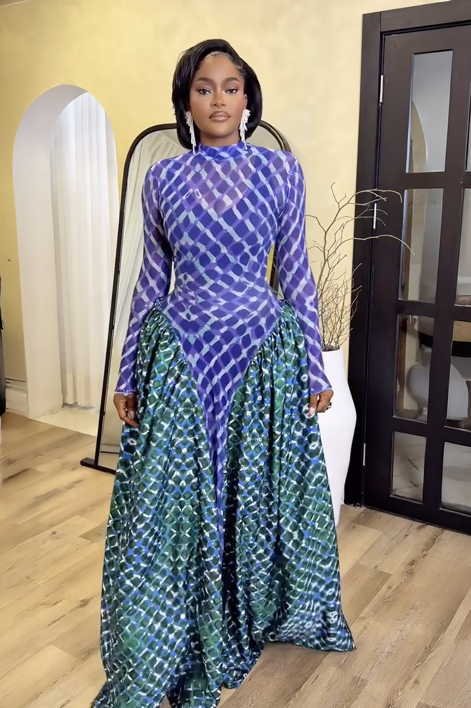 Havfrueskæl Maxi Kjole