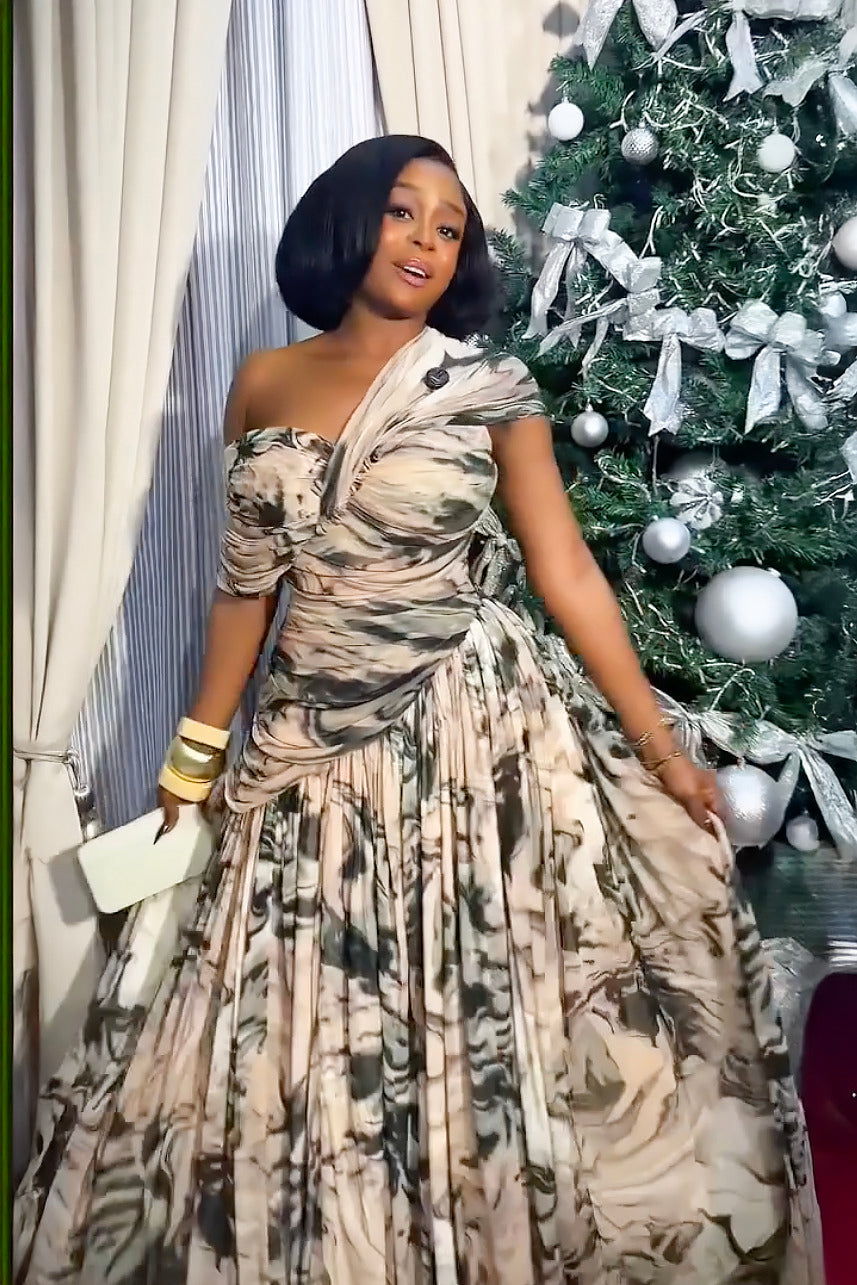 Ombré Zebra Transparent Maxi Kleed