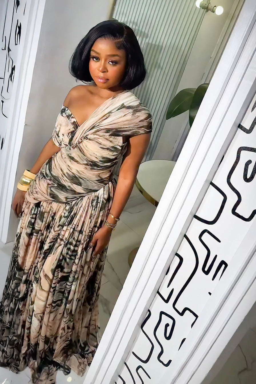 Ombré Zebra Transparent Maxi Kleed