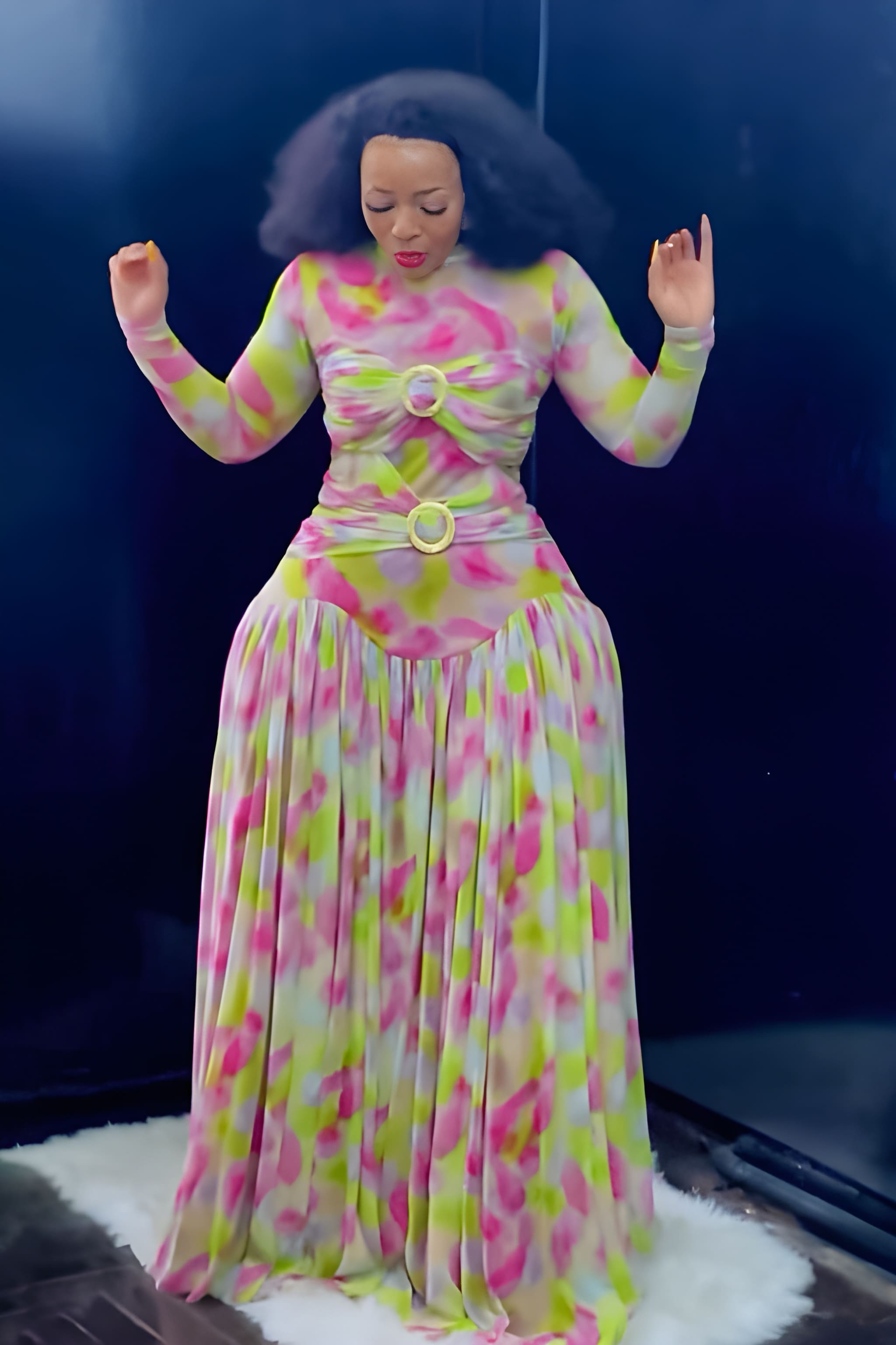 Μάξι Φόρεμα από Δίχτυ Pastel Mirage