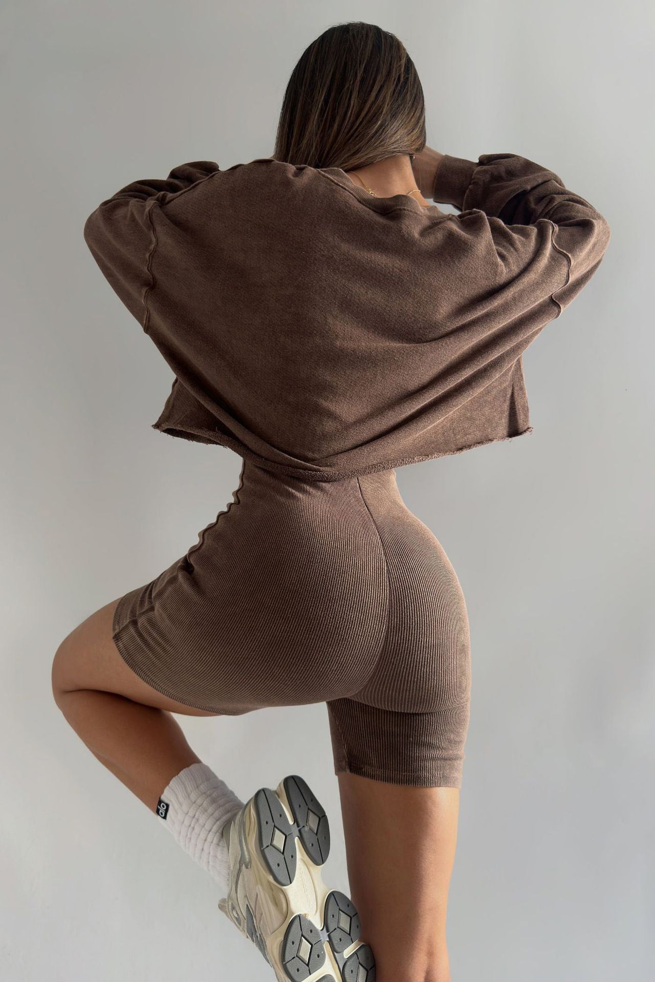 Fitted Jumpsuit + Vintage Washed Sweatshirt Set