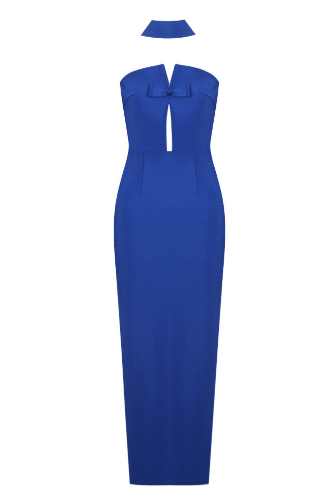 Robe longue Holly - Bleu