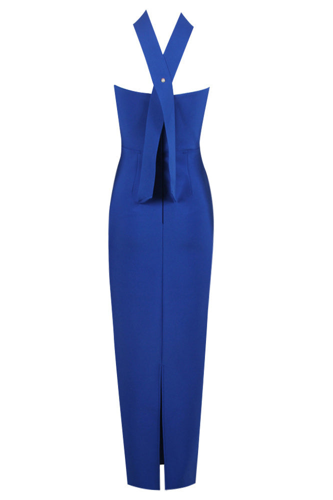 Robe longue Holly - Bleu