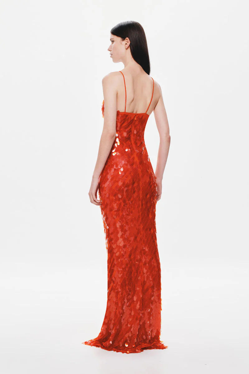Sequin Spaghetti Strap Maxi Dress