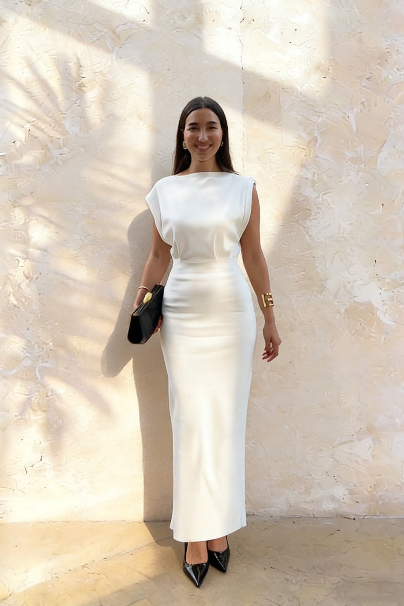 Conjunto de Vestido Maxi de Duas Peças com Capa Transparente